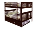 Full Over Full Bunk Bed With Storage