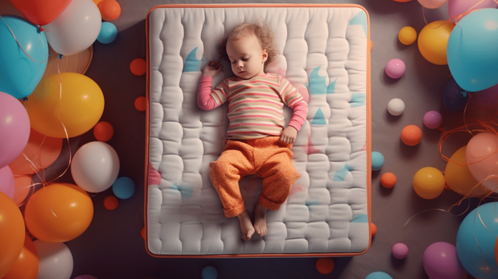 A child peacefully sleeping on a comfortable, supportive mattress