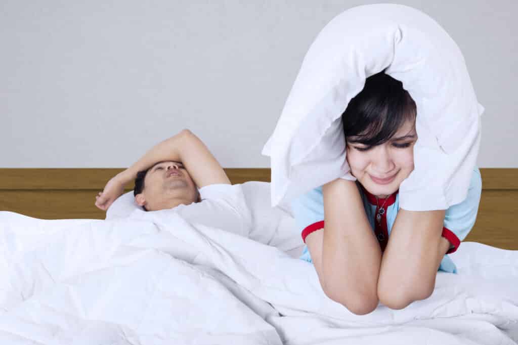 Young couple in bedtime