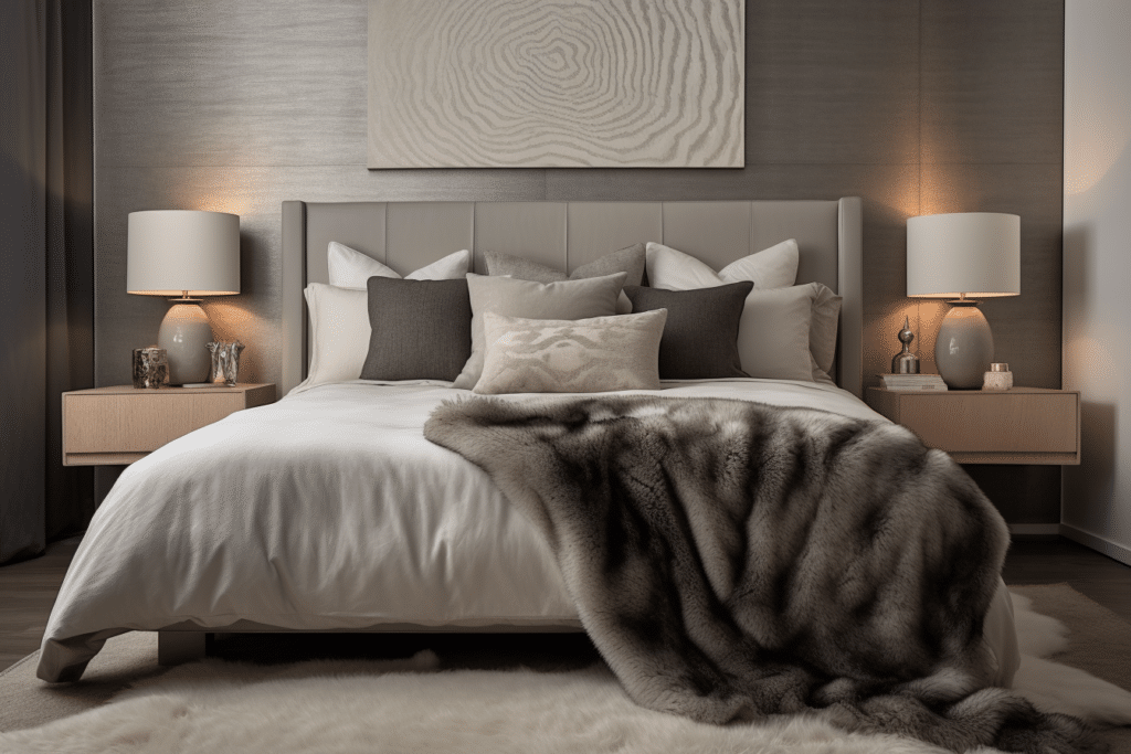 Modern bedroom with a neutral color palette