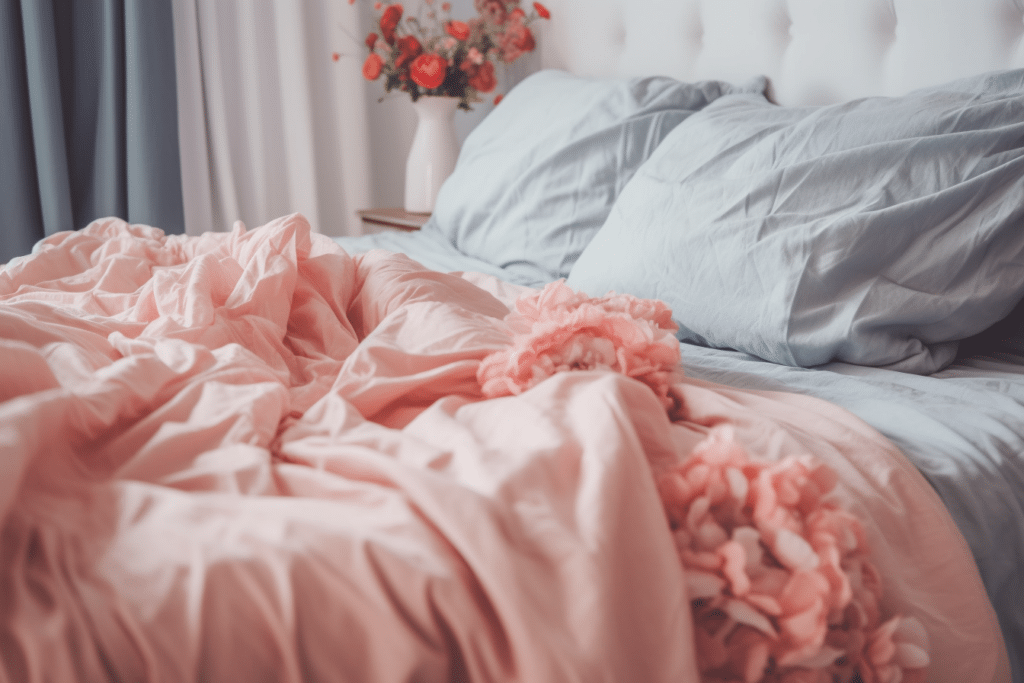 Pink bed sheets